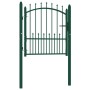 Puerta de valla con picos acero verde 100x100 cm de vidaXL, Puertas de jardín - Ref: Foro24-146393, Precio: 146,58 €, Descuen...