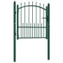Puerta de valla con picos acero verde 100x100 cm de vidaXL, Puertas de jardín - Ref: Foro24-146393, Precio: 143,31 €, Descuen...