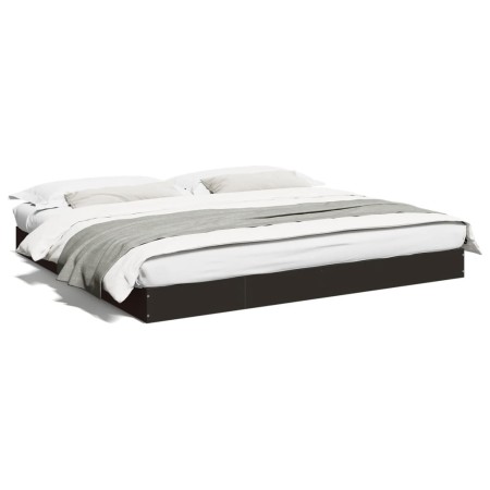 Estructura de cama madera de ingeniería negra 200x200 cm de vidaXL, Camas y somieres - Ref: Foro24-841994, Precio: 95,30 €, D...
