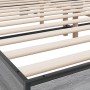Estructura cama madera ingeniería metal gris Sonoma 200x200 cm de vidaXL, Camas y somieres - Ref: Foro24-3280175, Precio: 164...