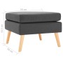Taburete de tela gris oscuro de vidaXL, Otomanas - Ref: Foro24-288734, Precio: 95,75 €, Descuento: %