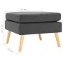 Taburete de tela gris oscuro de vidaXL, Otomanas - Ref: Foro24-288734, Precio: 94,33 €, Descuento: %