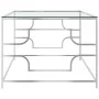 Mesa de centro acero inoxidable y vidrio plateada 120x60x45 cm de vidaXL, Mesas de centro - Ref: Foro24-289029, Precio: 68,35...