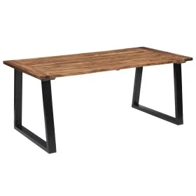 Mesa de comedor demadera de acacia maciza 180x90 cm de vidaXL, Mesas de cocina y de comedor - Ref: Foro24-288068, Precio: 253...