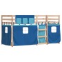 Litera con cortinas madera maciza de pino azul 80x200 cm de vidaXL, Camas y somieres - Ref: Foro24-3283899, Precio: 150,95 €,...