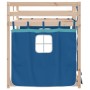 Litera con cortinas madera maciza de pino azul 80x200 cm de vidaXL, Camas y somieres - Ref: Foro24-3283899, Precio: 150,95 €,...