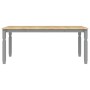 Mesa de comedor Corona madera maciza de pino gris 180x90x75 cm de vidaXL, Mesas de cocina y de comedor - Ref: Foro24-4005721,...