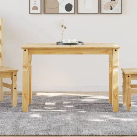 Mesa de comedor Corona madera maciza de pino 112x60x75 cm de vidaXL, Mesas de cocina y de comedor - Ref: Foro24-4005714, Prec...