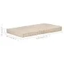 Cojín para palés algodón beige 120x80x10 cm de vidaXL, Cojines para sillas y sofás - Ref: Foro24-48680, Precio: 89,16 €, Desc...