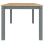Mesa de comedor Panama madera maciza de pino gris 180x90x75 cm de vidaXL, Mesas de cocina y de comedor - Ref: Foro24-4005709,...