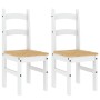 Sillas de comedor 2 uds madera maciza pino blanco 40x46x99 cm de vidaXL, Sillas de comedor - Ref: Foro24-4005728, Precio: 112...