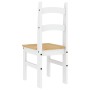 Sillas de comedor 2 uds madera maciza pino blanco 40x46x99 cm de vidaXL, Sillas de comedor - Ref: Foro24-4005728, Precio: 112...
