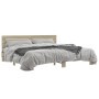 Estructura cama madera ingeniería metal roble Sonoma 200x200 cm de vidaXL, Camas y somieres - Ref: Foro24-3280128, Precio: 15...