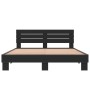 Estructura de cama madera de ingeniería y metal negro 150x200cm de vidaXL, Camas y somieres - Ref: Foro24-3280142, Precio: 14...