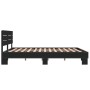 Estructura de cama madera de ingeniería y metal negro 150x200cm de vidaXL, Camas y somieres - Ref: Foro24-3280142, Precio: 14...