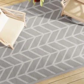 Alfombra de exterior PP gris 190x290 cm de vidaXL, Protectores para exterior - Ref: Foro24-368544, Precio: 55,44 €, Descuento: %