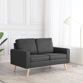 Sofá de 2 plazas de tela gris oscuro de vidaXL, Sofás - Ref: Foro24-288704, Precio: 242,64 €, Descuento: %