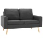 Sofá de 2 plazas de tela gris oscuro de vidaXL, Sofás - Ref: Foro24-288704, Precio: 242,64 €, Descuento: %