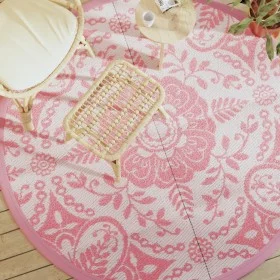 Alfombra de exterior PP rosa Ø200 cm de vidaXL, Protectores para exterior - Ref: Foro24-368504, Precio: 40,87 €, Descuento: %
