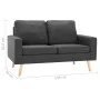 2-Sitzer-Sofa aus dunkelgrauem Stoff von vidaXL, Sofas - Ref: Foro24-288704, Preis: 234,11 €, Rabatt: %