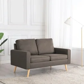 Sofá de 2 plazas de tela color gris topo de vidaXL, Sofás - Ref: Foro24-288711, Precio: 306,17 €, Descuento: %