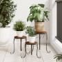 Soportes para plantas 3 uds cerámica terracota y blanco de vidaXL, Soportes para macetas - Ref: Foro24-4003396, Precio: 72,18...