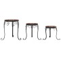 Soportes para plantas 3 uds cerámica terracota y blanco de vidaXL, Soportes para macetas - Ref: Foro24-4003396, Precio: 72,18...