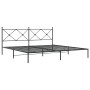 Estructura de cama con cabecero metal negro 193x203 cm de vidaXL, Camas y somieres - Ref: Foro24-376508, Precio: 124,48 €, De...