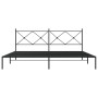 Estructura de cama con cabecero metal negro 193x203 cm de vidaXL, Camas y somieres - Ref: Foro24-376508, Precio: 124,48 €, De...