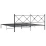 Estructura de cama con cabecero metal negro 193x203 cm de vidaXL, Camas y somieres - Ref: Foro24-376508, Precio: 124,48 €, De...