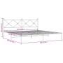 Estructura de cama con cabecero metal negro 193x203 cm de vidaXL, Camas y somieres - Ref: Foro24-376508, Precio: 124,48 €, De...