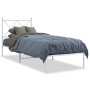 Estructura de cama de metal con cabecero blanco 75x190 cm de vidaXL, Camas y somieres - Ref: Foro24-376541, Precio: 69,82 €, ...