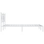 Estructura de cama de metal con cabecero blanca 120x190 cm de vidaXL, Camas y somieres - Ref: Foro24-376548, Precio: 107,16 €...