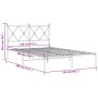 Estructura de cama de metal con cabecero blanca 120x190 cm de vidaXL, Camas y somieres - Ref: Foro24-376548, Precio: 107,16 €...