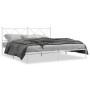 Estructura de cama de metal con cabecero blanco 180x200 cm de vidaXL, Camas y somieres - Ref: Foro24-376555, Precio: 122,09 €...