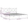 Estructura de cama de metal con cabecero blanco 180x200 cm de vidaXL, Camas y somieres - Ref: Foro24-376555, Precio: 122,09 €...