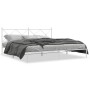 Estructura de cama de metal con cabecero blanco 193x203 cm de vidaXL, Camas y somieres - Ref: Foro24-376557, Precio: 124,48 €...