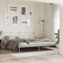 Estructura de cama de metal con cabecero blanco 193x203 cm de vidaXL, Camas y somieres - Ref: Foro24-376557, Precio: 124,48 €...