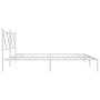 Estructura de cama de metal con cabecero blanco 193x203 cm de vidaXL, Camas y somieres - Ref: Foro24-376557, Precio: 124,48 €...