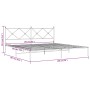 Estructura de cama de metal con cabecero blanco 193x203 cm de vidaXL, Camas y somieres - Ref: Foro24-376557, Precio: 124,48 €...