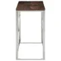 Console table stainless steel solid wood silver by vidaXL, Side tables - Ref: Foro24-349989, Price: 92,64 €, Discount: %