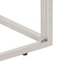 Mesa consola acero inoxidable madera maciza traviesa plateado de vidaXL, Mesas auxiliares - Ref: Foro24-349989, Precio: 93,47...