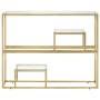 Mesa consola acero inoxidable dorado y vidrio templado de vidaXL, Mesas auxiliares - Ref: Foro24-350010, Precio: 151,69 €, De...
