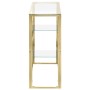 Mesa consola acero inoxidable dorado y vidrio templado de vidaXL, Mesas auxiliares - Ref: Foro24-350010, Precio: 151,69 €, De...