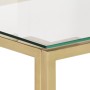 Mesa consola acero inoxidable dorado y vidrio templado de vidaXL, Mesas auxiliares - Ref: Foro24-350010, Precio: 151,69 €, De...