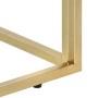 Mesa consola acero inoxidable dorado y vidrio templado de vidaXL, Mesas auxiliares - Ref: Foro24-350010, Precio: 151,69 €, De...