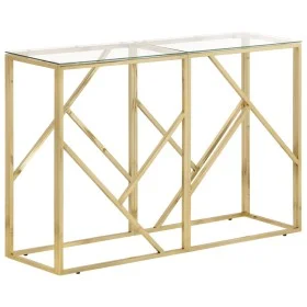 Goldener Konsolentisch aus Edelstahl und gehärtetem Glas von vidaXL, Seitentische - Ref: Foro24-349994, Preis: 152,64 €, Raba...