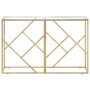 Mesa consola acero inoxidable dorado y vidrio templado de vidaXL, Mesas auxiliares - Ref: Foro24-349994, Precio: 155,05 €, De...