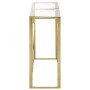 Mesa consola acero inoxidable dorado y vidrio templado de vidaXL, Mesas auxiliares - Ref: Foro24-349994, Precio: 155,05 €, De...