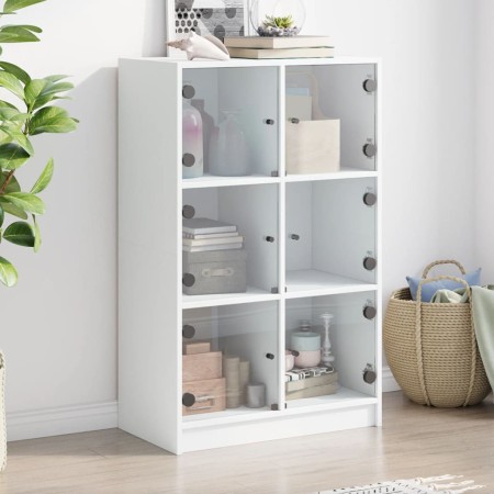 Aparador alto con puertas madera ingeniería blanco 68x37x109 cm de vidaXL, Aparadores - Ref: Foro24-3295850, Precio: 116,60 €...
